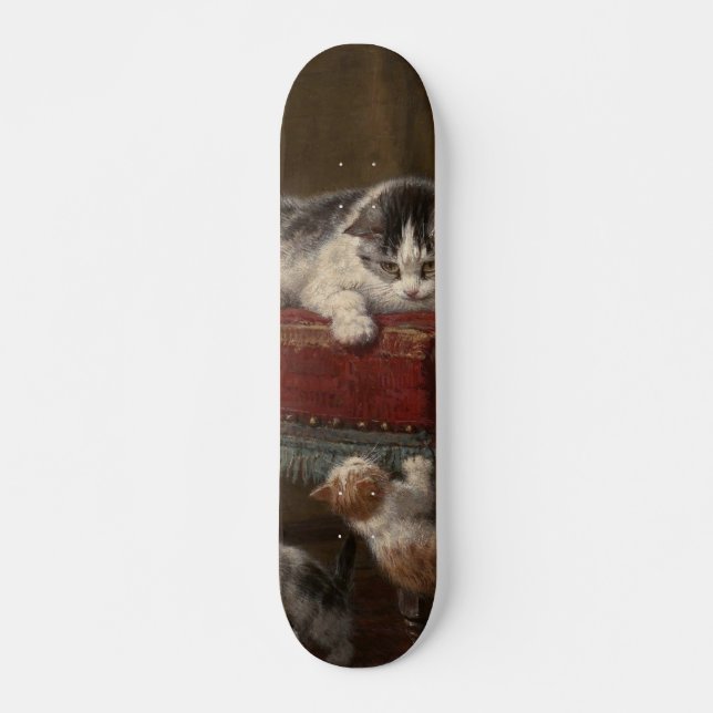 Cats And Kittens Paintings Skateboard (Front)