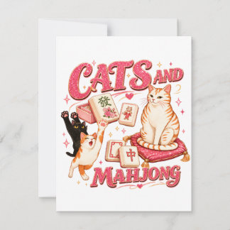 Cats and Mahjong Invitation