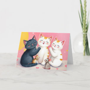 Cats and Mice Getting Older Birthday Humor Card