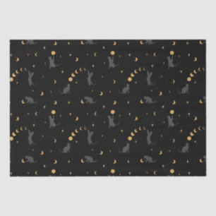 Cats and Moon Phases Tissue Paper