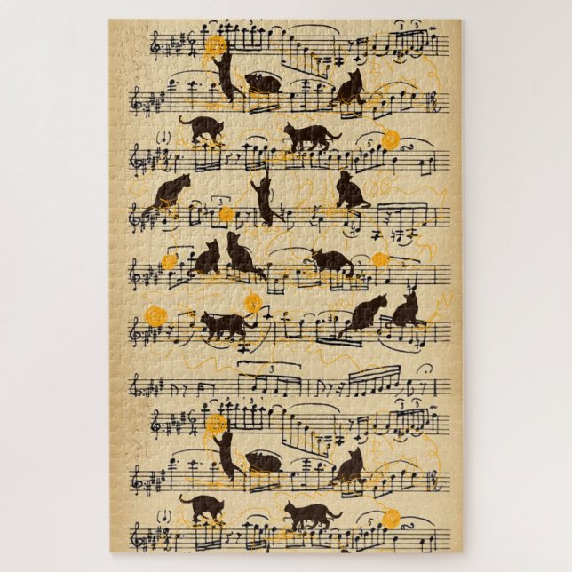 cats and music jigsaw puzzle (Vertical)