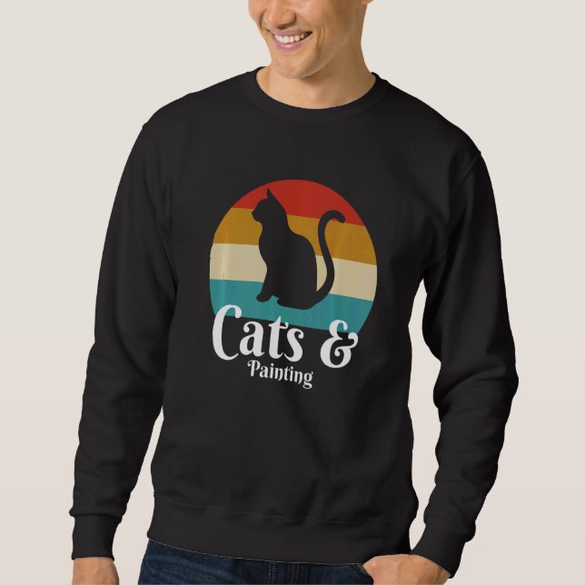 Cats And Painting  Sweatshirt (Front)