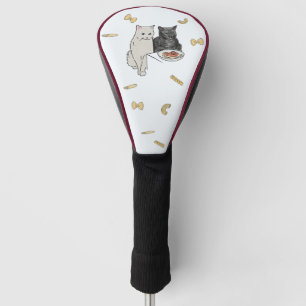 Cats and pasta cute golf head cover
