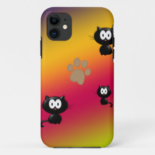 Cats and Paw Print iPhone 11 Case