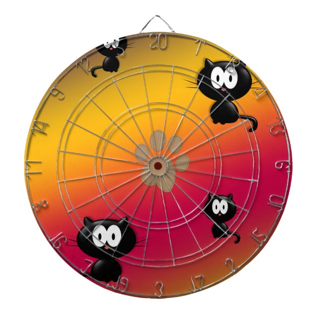 Cats and Paw Print Dartboard (Front)