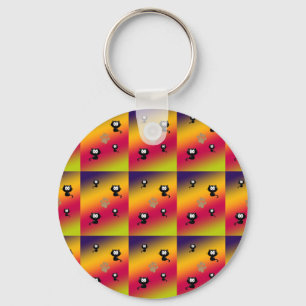 Cats and Paw Print Key Ring