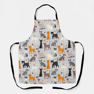 Cats and Paw Prints Apron