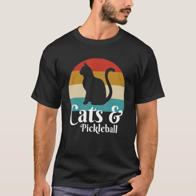 Cats And Pickleball T-Shirt (Front)