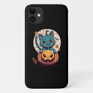 Cats and Pumpkins for a Happy Halloween! iPhone 11 Case