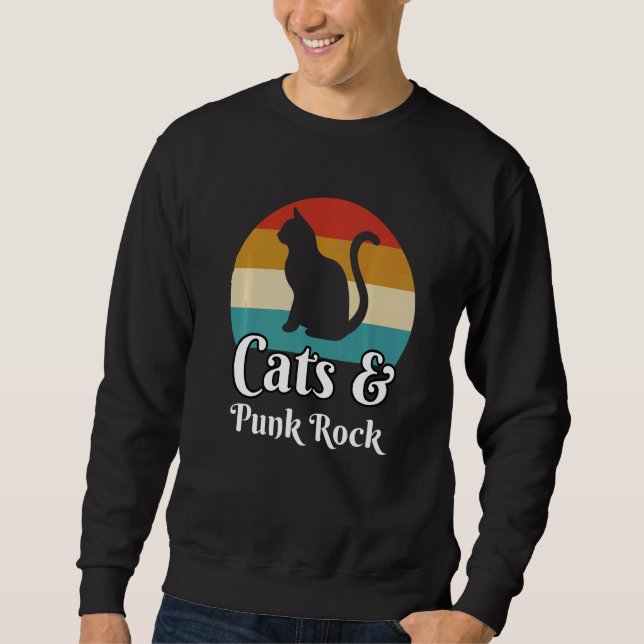 Cats And Punk Rock Music  Sweatshirt (Front)