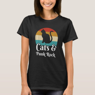 Cats And Punk Rock Music  T-Shirt