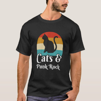 Cats And Punk Rock Music T-Shirt