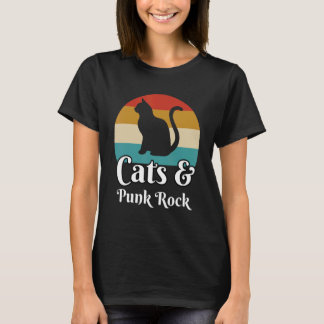 Cats And Punk Rock Music T-Shirt