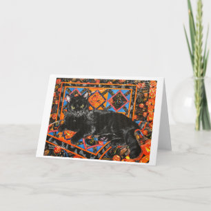 Cats and Quilts-Kiki Folded Thank You Card