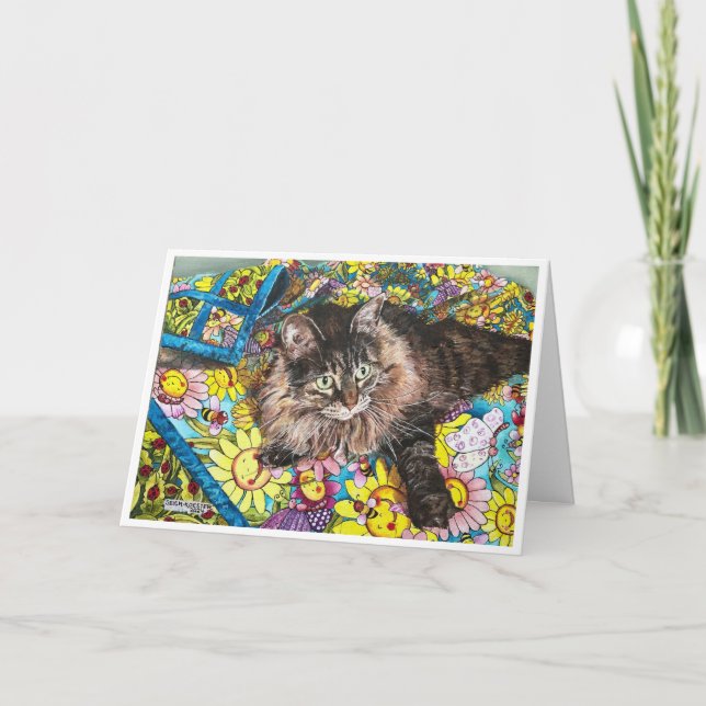 Cats and Quilts-Roxy Thank You Card (Front)