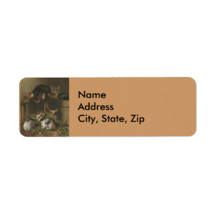 Cats and Rabbits Return Address Label