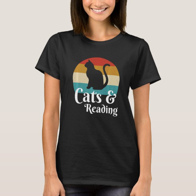 Cats And Reading  1 T-Shirt (Front)