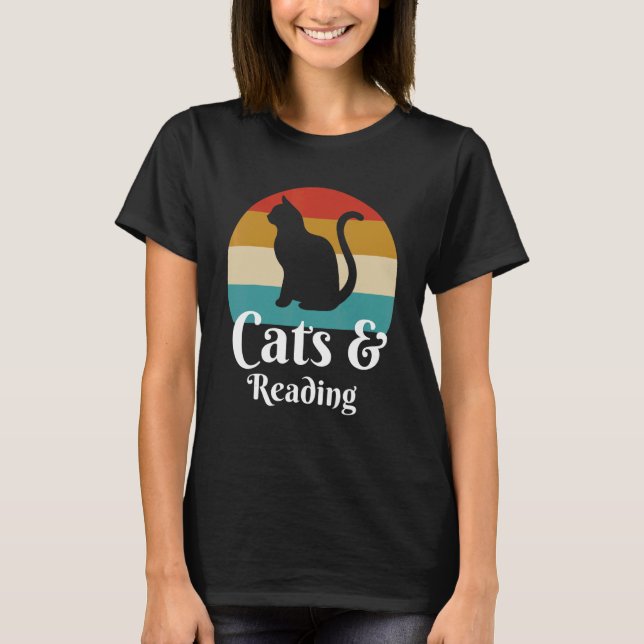 Cats And Reading T-Shirt (Front)