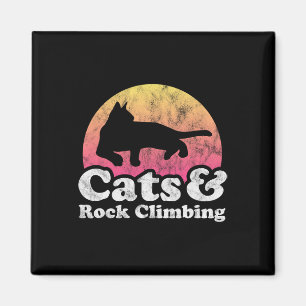 Cats And Rock Climbing Men's Or Women's Cat Magnet