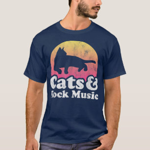 Cats and Rock Music Men's or Women's Cat T-Shirt