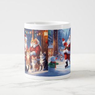 Cats and Santa Clause Template Mug