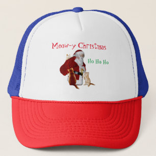 Cats and Santa Trucker Hat