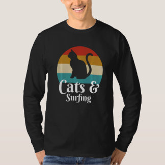 Cats And Surfing Surfer T-Shirt