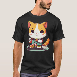 Cats and Sushi Japanese Food Kitten Kawaii Anime T-Shirt