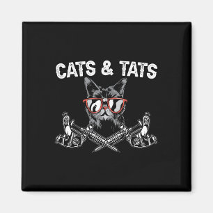 Cats And Tats Inking Tattoo Lover Tattooing Kitty  Magnet
