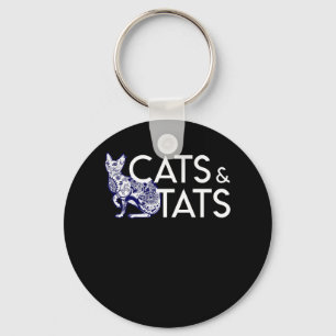 Cats And Tats Tattoo Cat Owner Clothing Key Ring