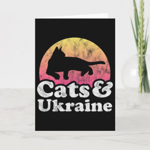 Cats And Ukraine Men's Or Women's Cat Card