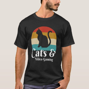 Cats And Video Gaming Gamer T-Shirt