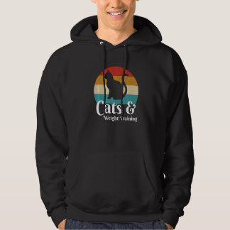 Cats And Weight Training Gym  Hoodie