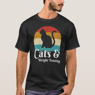 Cats And Weight Training Gym T-Shirt