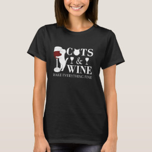 Cats And Wine Cat Wine Glass T-Shirt