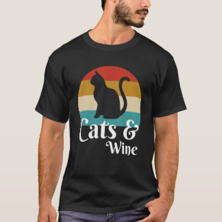 Cats And Wine Wine T-Shirt