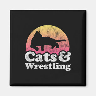 Cats And Wrestling Mens Or Womens Cat And Wrestler Magnet