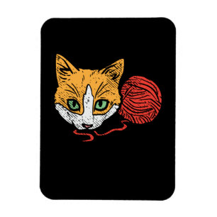 Cats And Yarn Magnet