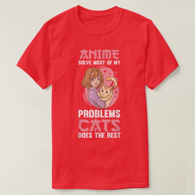 Cats Anime T-Shirt (Design Front)