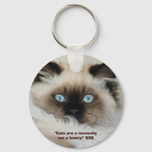 "CATS ARE A NECESSITY..." Key-chain Key Ring