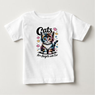 Cats are angels with fur baby T-Shirt