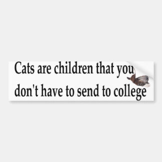 cats are children bumper sticker