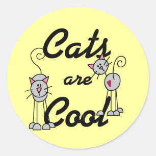 Cats Are Cool Tshirts and Gifts Classic Round Sticker