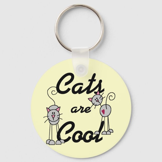 Cats Are Cool Tshirts and Gifts Key Ring (Front)