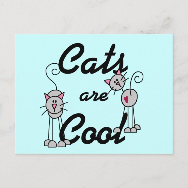Cats Are Cool Tshirts and Gifts Postcard (Front)