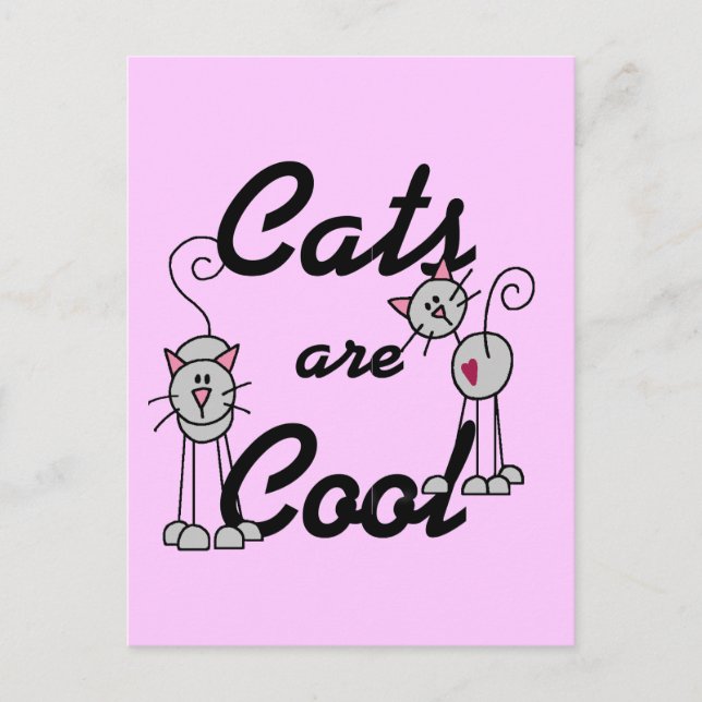 Cats Are Cool Tshirts and Gifts Postcard (Front)