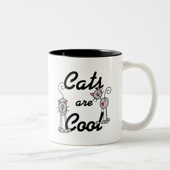 Cats Are Cool Tshirts and Gifts Two-Tone Coffee Mug (Right)