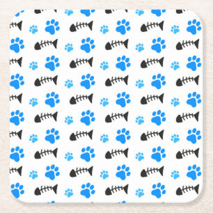 Cats Are Inquisitive Square Paper Coaster