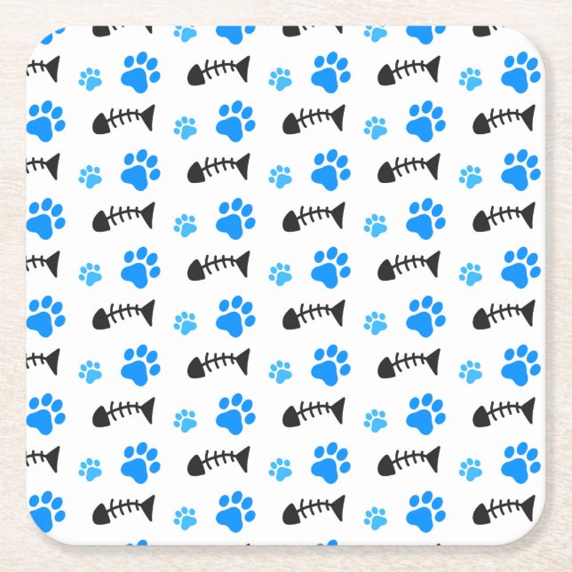 Cats Are Inquisitive Square Paper Coaster (Front)