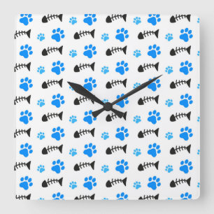 Cats Are Inquisitive Square Wall Clock